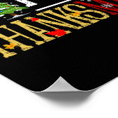 Fun Thanksgiving Christmas Happy Thanksmas  Poster (Ecke)