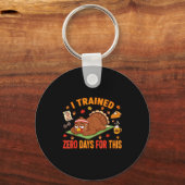 Fun Thanksgiving Saying I Trained Zero Days For Th Schlüsselanhänger (Vorderseite)