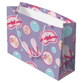 Fun Themed Wellness-Center Party große Geschenktas Geschenktüte (Rückseite Schrägansicht)