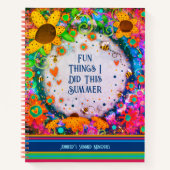 Fun Things Summer Custom Floral Hummel Journal Notizblock (Vorderseite)