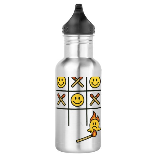 Fun Tic Tac Toe design Edelstahlflasche (Rechts)