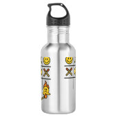 Fun Tic Tac Toe design Edelstahlflasche (Rückseite)