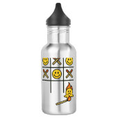 Fun Tic Tac Toe design Edelstahlflasche (Links)