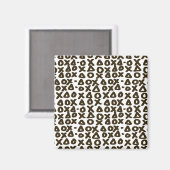 Fun tictactoe geometrische Formen Magnet (Vorderseite/Rückseite)