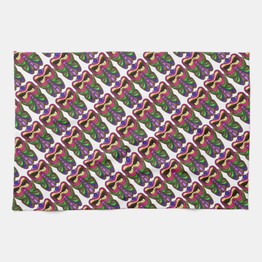 Fun Tiki Muster Küchentuch (Horizontal)