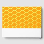 Fun Tile Sunny Golden Yellow Honeycomb Muster Gästebuch (Rückseite)