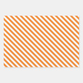 Fun tiled pattern orange stripe pattern geschenkpapier set (Vorderseite 3)