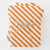 Fun tiled pattern orange stripe pattern geschenkpapier set (Beispiel)