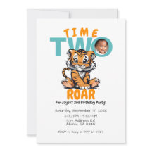 Fun Time ZWEI Roar 2. Geburtstag Tiger Dschungel P