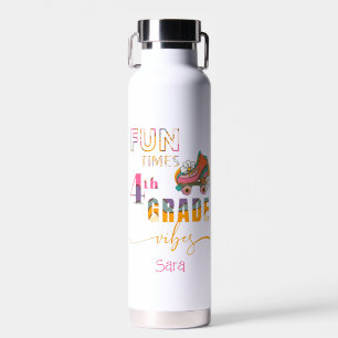 Fun Times Vibes Girls Niedlich Retro Trinkflasche