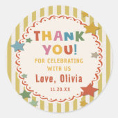 Fun To Be One! Birthday Party Sticker  (Vorderseite)