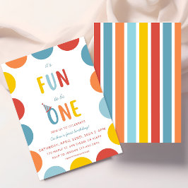 Fun To Be One First Birthday Party Invitation Einladung