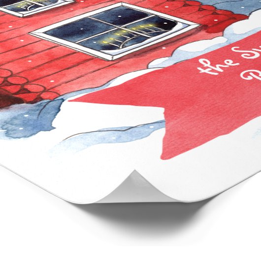 Fun Tomten Schwedische Weihnachtsgottfarbe Poster (Ecke)