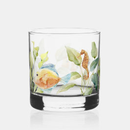 Fun Topical Fish Design Whiskyglas