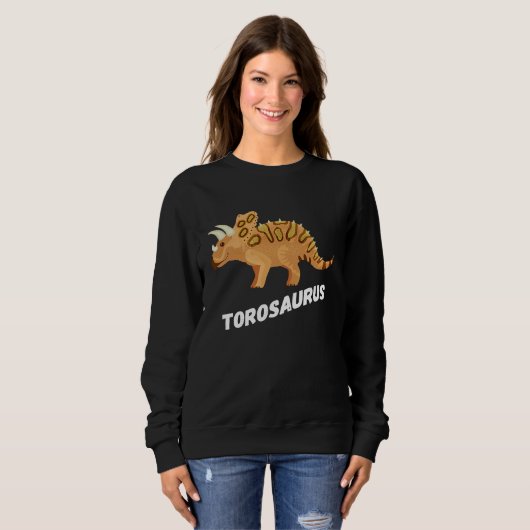 Fun Torosaurus Dinosaur Sweatshirt (Vorne ganz)