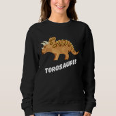 Fun Torosaurus Dinosaur Sweatshirt (Vorderseite)