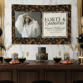 Fun Tortoise Birthday Forty and Fabulous Photo Banner