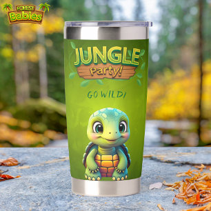 Fun Tortoise Go Wild Schildkröte Natur Tiergrün 🐢 Thermobecher