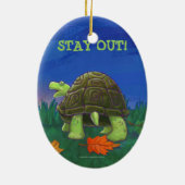 Fun Tortoise Personalisiert Room Ornament (Hinten)