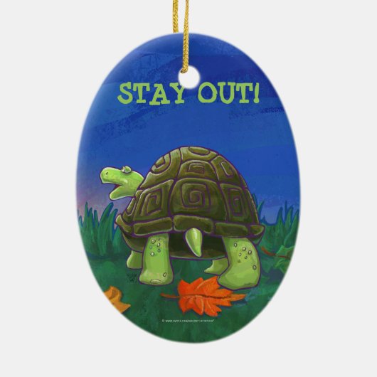 Fun Tortoise Personalisiert Room Ornament (Hinten)