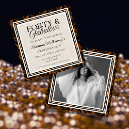 Fun Tortoise Shell Birthday Forty and Fabulous Einladung