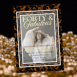 Fun Tortoise Shell Birthday Forty and Fabulous Folieneinladung