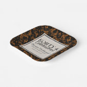 Fun Tortoise Shell Birthday Forty and Fabulous Pappteller (Gewinkelt)