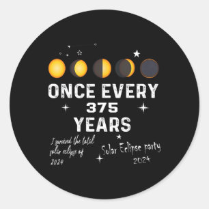 Fun Total Solar Eclipse 8. April 2024 Astronomie S Runder Aufkleber