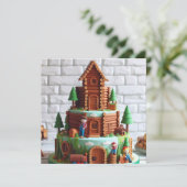 FUN TOY LOGS DEKORATED BIRTHDAY CAKE KARTE (Stehend Vorderseite)