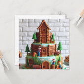 FUN TOY LOGS DEKORATED BIRTHDAY CAKE KARTE (Vorderseite/Rückseite Beispiel)