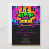 Fun Trampoline JUMP Party Geburtstag Einladung (Vorderseite)