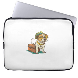 Fun TravDog mit Beutel Grafik für Koffer Lo Laptopschutzhülle