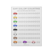 Fun Travel Car Color Counting Game Notizblock (Rotiert)