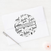 Fun Travel Sticker Adventure Black & White Design (Umschlag)