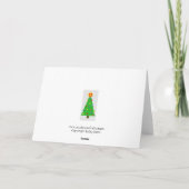 Fun Tree Christmas Card — Weihnachtsbaum Feiertagskarte (Rückseite)