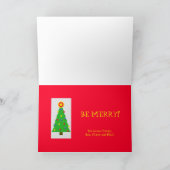 Fun Tree Christmas Card — Weihnachtsbaum Feiertagskarte (Innenseite)