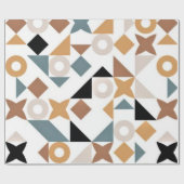 Fun Trendy Bauhaus Geometric XOXO Geschenkpapier (Flach)