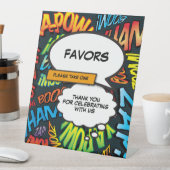 Fun Trendy Comic Book Favorits Sockelschild (In Situ)