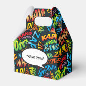 Fun Trendy Comic Book Wedding Geschenkschachtel (Rückseite)