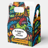 Fun Trendy Comic Book Wedding Geschenkschachtel (Geöffnet)