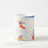 Fun Trendy Happy Holidays Ski Resort Kaffeetasse (Mittel)