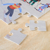 Fun Trendy Happy Holidays Ski Resort Puzzle (Seite)