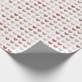 Fun Trendy Heart Pattern Valentinstag Geschenkpapier (Ecke)