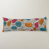 Fun Trendy Line Doodle Seamles Muster Seitenschläferkissen (Vorderseite)