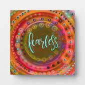 Fun Trendy Modern Furchtlos farbig Fotoplatte (Vorderseite)