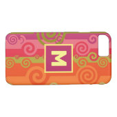 Fun Trendy Modern Geometric Wirbel Case-Mate iPhone Hülle (Rückseite (Horizontal))