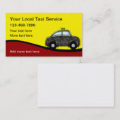 Fun Trendy Taxi Business Cards Visitenkarte (Vorne/Hinten)