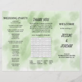 Fun Tri-Fold-Hochzeitsprogramm Flyer (Vorne)