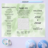 Fun Tri-Fold-Hochzeitsprogramm Flyer (Einzeln)