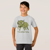 Fun Triceratops Dino T-Shirt (Vorne ganz)